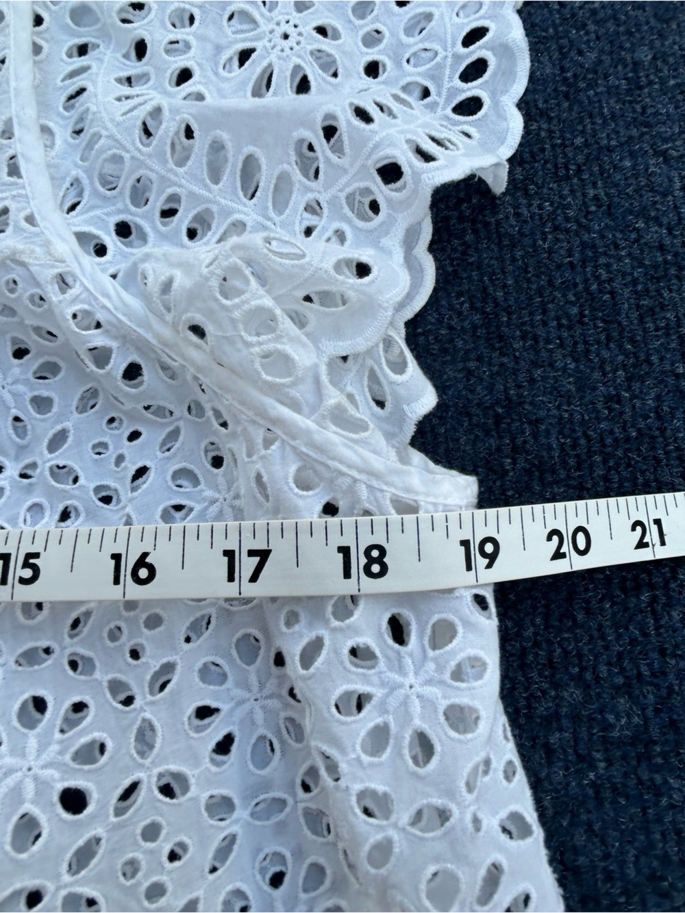 Ulla Johnson Dolly Top Blouse White Cotton Eyelet Tassel Tie Size 6 - Picture 10 of 16